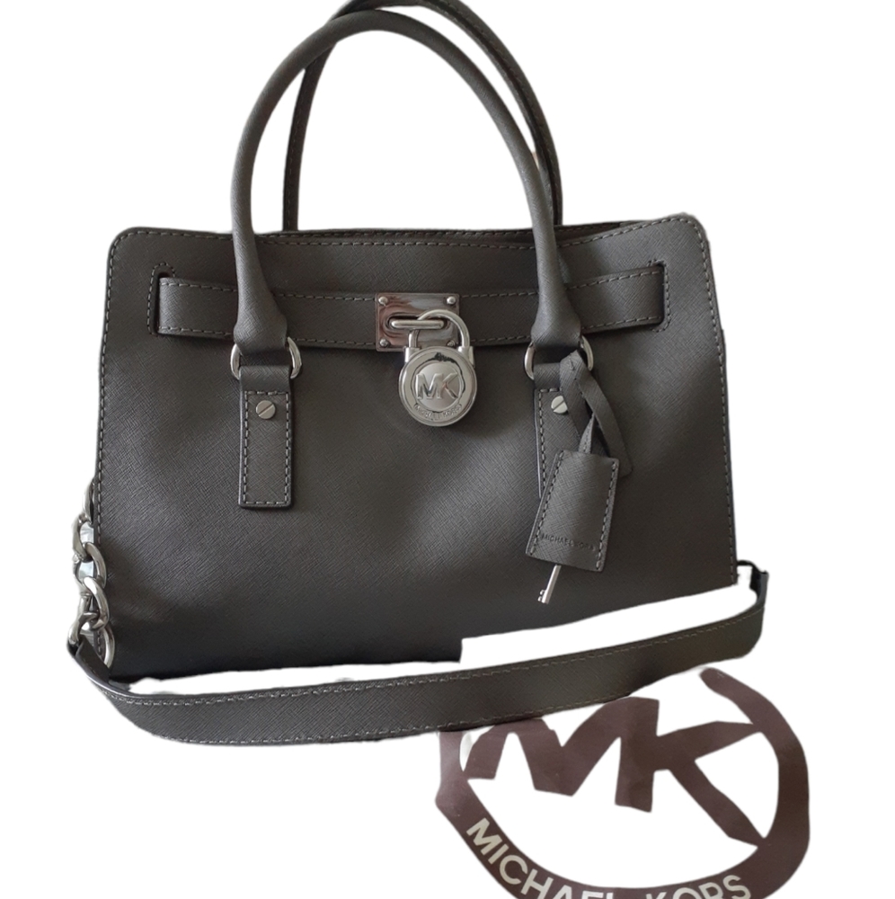 Michael Kors Hamilton med., Grey w/ Shoulder strap